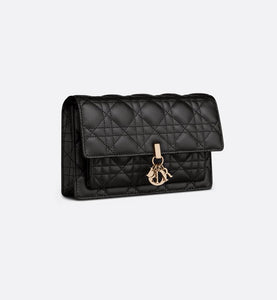 Lady Dior Chain Pouch • Black Cannage Lambskin