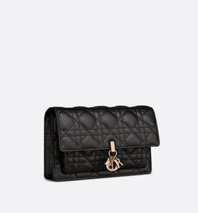 Lady Dior Chain Pouch • Black Cannage Lambskin