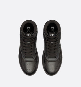 B27 High-Top Sneaker • Black Dior Oblique Galaxy Leather with Smooth Calfskin and Suede