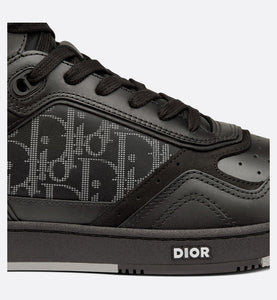 B27 High-Top Sneaker • Black Dior Oblique Galaxy Leather with Smooth Calfskin and Suede