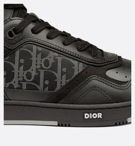 B27 High-Top Sneaker • Black Dior Oblique Galaxy Leather with Smooth Calfskin and Suede