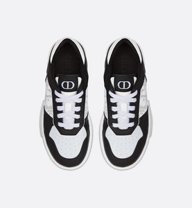 B27 Kid's Low-Top Sneaker • Black and White Smooth Calfskin and White Dior Oblique Galaxy Leather