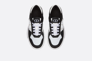 B27 Kid's Low-Top Sneaker • Black and White Smooth Calfskin and White Dior Oblique Galaxy Leather