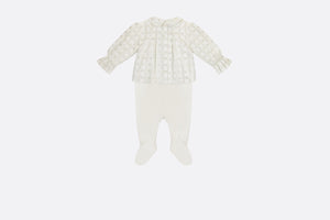 Newborn Gift Set • Ivory and Gold-Tone Cannage Poplin and Cotton Interlock