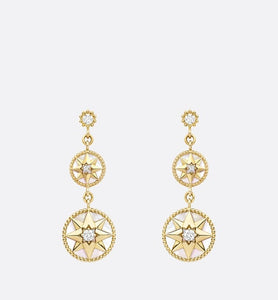 Rose Des Vents Earrings • Yellow Gold, Diamonds and Mother-of-Pearl