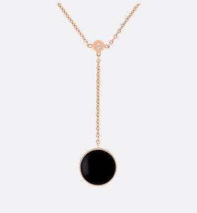Rose Des Vents Necklace • Pink Gold, Diamonds and Onyx