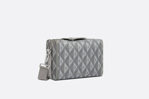 Dior Lingot Pouch • Dior Gray CD Diamond Canvas and Smooth Calfskin