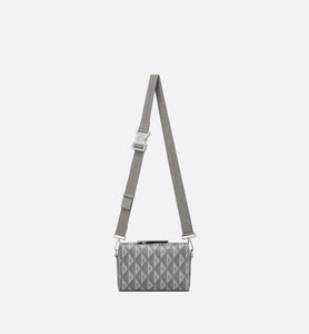Dior Lingot Pouch • Dior Gray CD Diamond Canvas and Smooth Calfskin