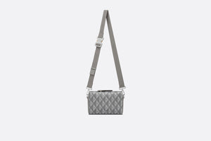 Dior Lingot Pouch • Dior Gray CD Diamond Canvas and Smooth Calfskin