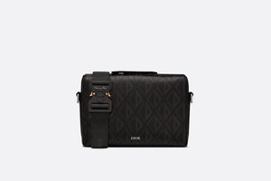 Dior Lingot Messenger Bag • Black CD Diamond Canvas and Black Smooth Calfskin