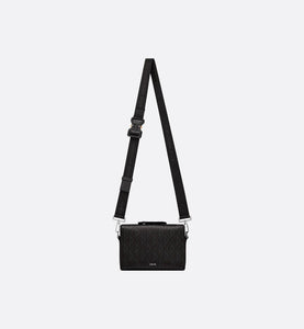 Dior Lingot Messenger Bag • Black CD Diamond Canvas and Black Smooth Calfskin
