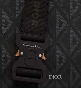 Dior Lingot Messenger Bag • Black CD Diamond Canvas and Black Smooth Calfskin
