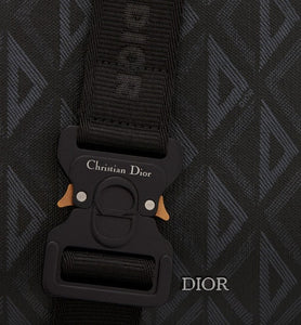 Dior Lingot Messenger Bag • Black CD Diamond Canvas and Black Smooth Calfskin