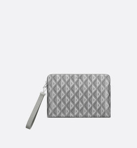 【無料郵送/関税込/正規品】 Dior CD Diamond Canvas Wallet Gre Christian Dior Grey CD Diamond Coated Canvas Card Holder