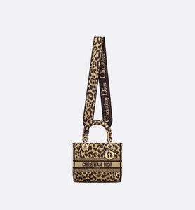 Medium Lady D-Lite Bag • Beige Multicolor Mizza Embroidery