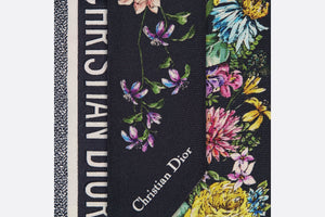 D-Floral Mitzah Scarf • Blue Multicolor Silk Twill