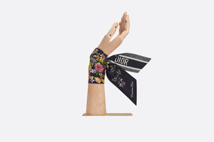 D-Floral Mitzah Scarf • Blue Multicolor Silk Twill