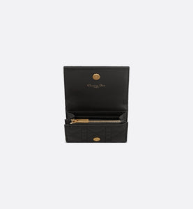 特価商品  Black • Wallet XS Caro Dior Supple Calfskin Cannage 小物
