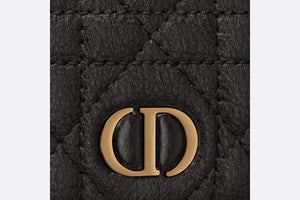Dior Caro XS Wallet • Black Supple Cannage Calfskin