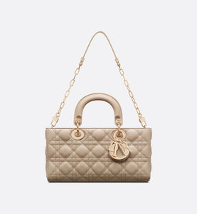 Medium Lady D-Joy Bag • Sand-Colored Cannage Lambskin