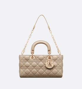 Medium Lady D-Joy Bag • Sand-Colored Cannage Lambskin