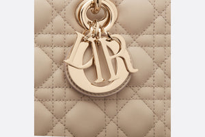 Medium Lady D-Joy Bag • Sand-Colored Cannage Lambskin