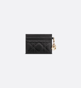Lady Dior Five-Slot Card Holder • Black Cannage Lambskin