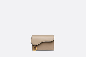 Saddle Flap Card Holder • Sand-Colored Goatskin