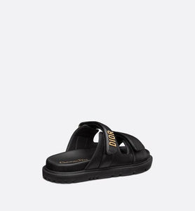 Dioract Slide • Black Lambskin