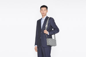 Dior Lingot Pouch • Dior Gray CD Diamond Canvas and Smooth Calfskin