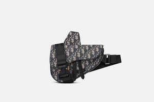 Mini Saddle Bag • Beige and Black Dior Oblique Jacquard