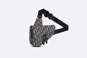 Mini Saddle Bag • Beige and Black Dior Oblique Jacquard