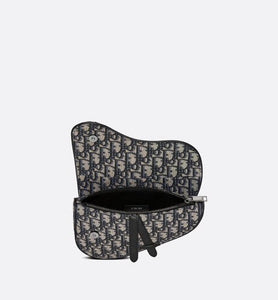 Mini Saddle Bag • Beige and Black Dior Oblique Jacquard