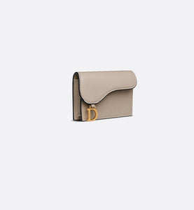 Saddle Flap Card Holder • Sand-Colored Goatskin
