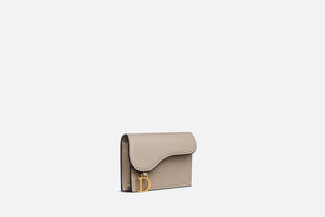 Saddle Flap Card Holder • Sand-Colored Goatskin