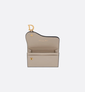 Saddle Flap Card Holder • Sand-Colored Goatskin