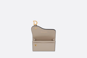 Saddle Flap Card Holder • Sand-Colored Goatskin