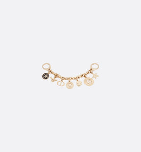30 Montaigne Bag Charm • Gold-Finish Metal and Black Lacquer