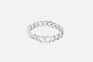 CD Icon Chain Link Bracelet • Silver-Finish Brass