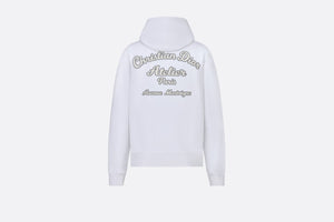 'Christian Dior Atelier' Hooded Sweatshirt • White Organic Cotton Fleece