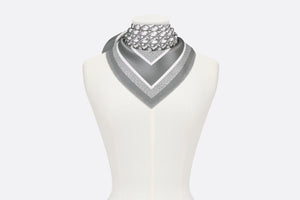 Dior Oblique Diortwin 70 Square Scarf • Gray Silk Twill