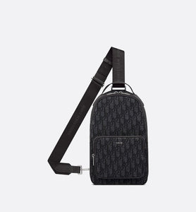 Mini Rider Backpack • Beige and Black Dior Oblique Jacquard