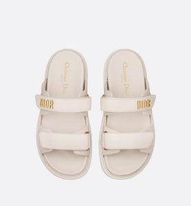 Dioract Slide • White Lambskin