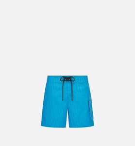 Dior Oblique Swim Shorts • Blue Technical Fabric