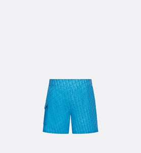 Dior Oblique Swim Shorts • Turquoise Technical Canvas
