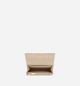 Dior Caro XS Wallet • Sand-Colored Supple Cannage Calfskin