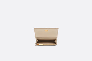 Dior Caro XS Wallet • Sand-Colored Supple Cannage Calfskin
