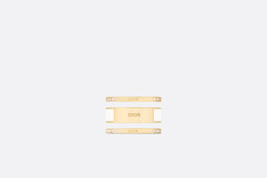 Dior Code Ring Set • Gold-Finish Metal and Silver-Tone Crystals with White Lacquer
