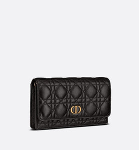 Dior Caro Pouch • Black Supple Cannage Calfskin
