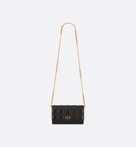 Dior Caro Pouch • Black Supple Cannage Calfskin